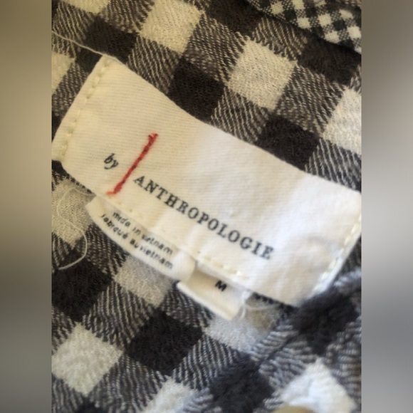 Anthropologie Brown and White Plaid Shirt - Picture 3 of 4